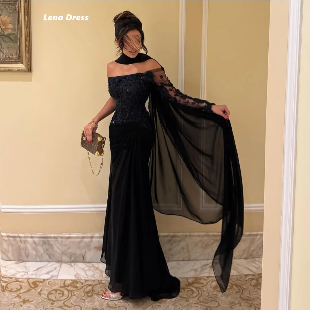 

Lena Evening Dresses Woman Elegant Party Dresses for Women Luxury Women Evening Dress Customized Flowers One Shoulder Fish Tail