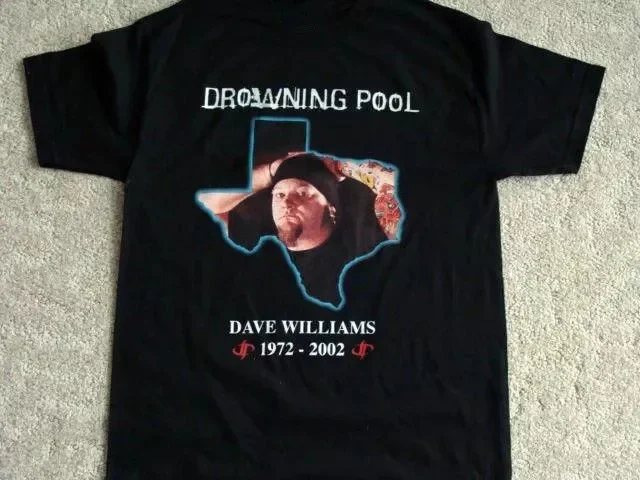 DROWNING POOL Dave Williams 1972- 2002 T Shirt Full Size S-5XL TT782