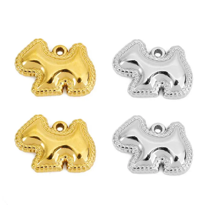 

5pcs Stainless Steel Cute Bubble Puppy Charms Backpack Keychain Pendant for DIY Bracelet Necklace Jewelry Making Accessories