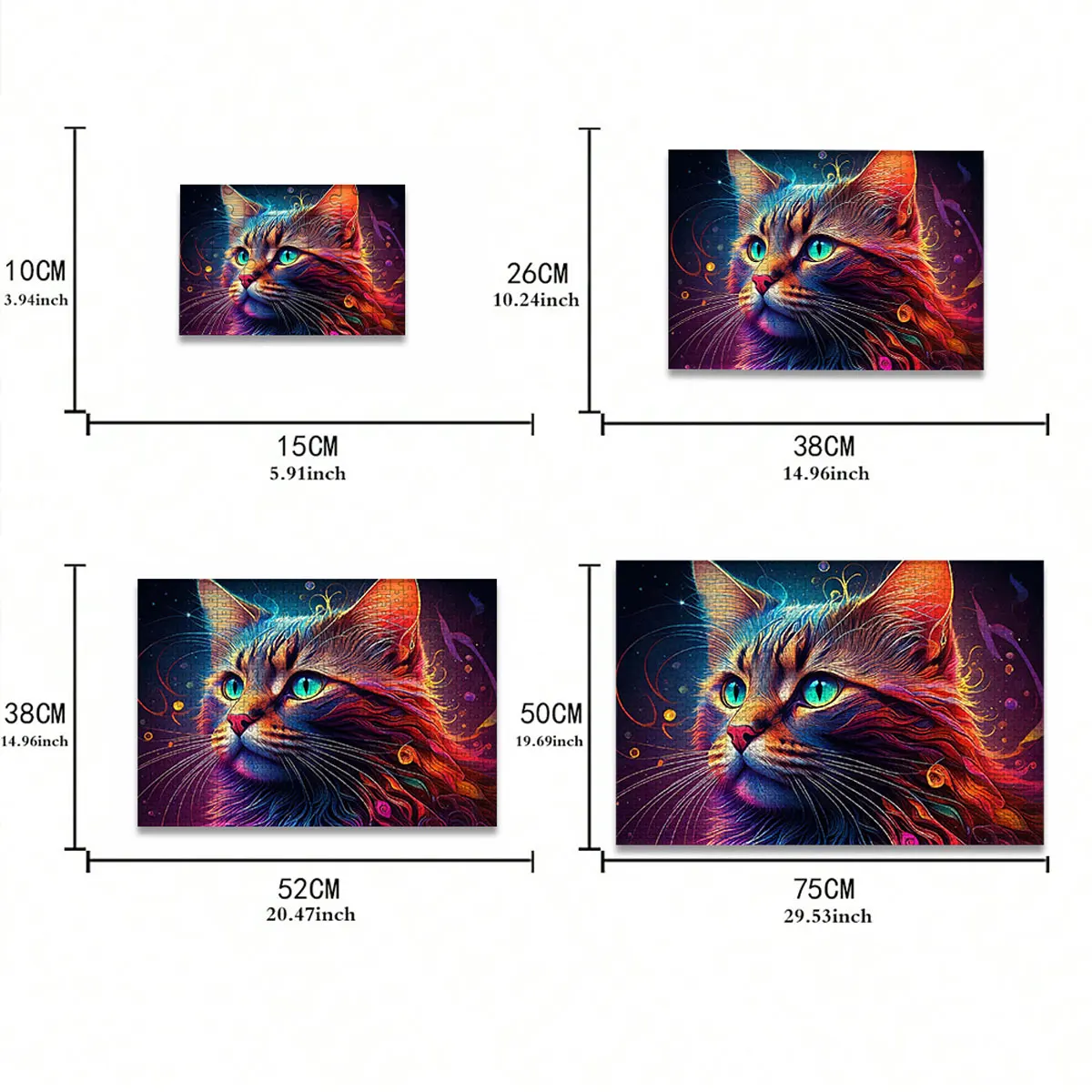 Lovely light cats Custom Photo Personalized Poster Custom Puzzles in Photos Jigsaw puzzle Custom DIY Personalised Photo Puzzles