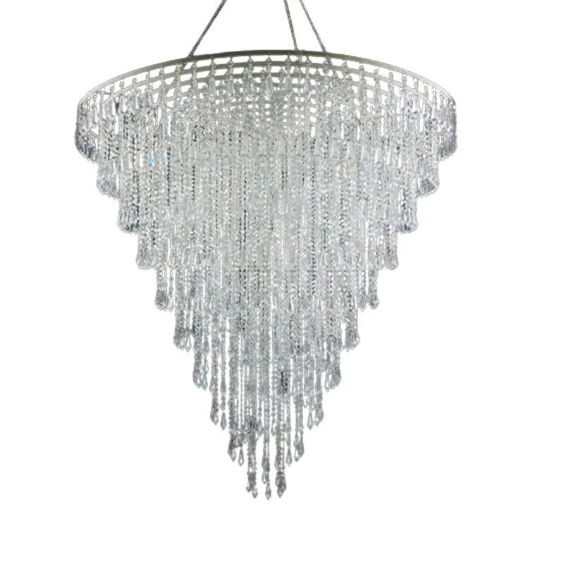 

Light luxury wicker acrylic beaded chandelier wedding decoration wrought iron bead curtain scene romantic lighting accessories