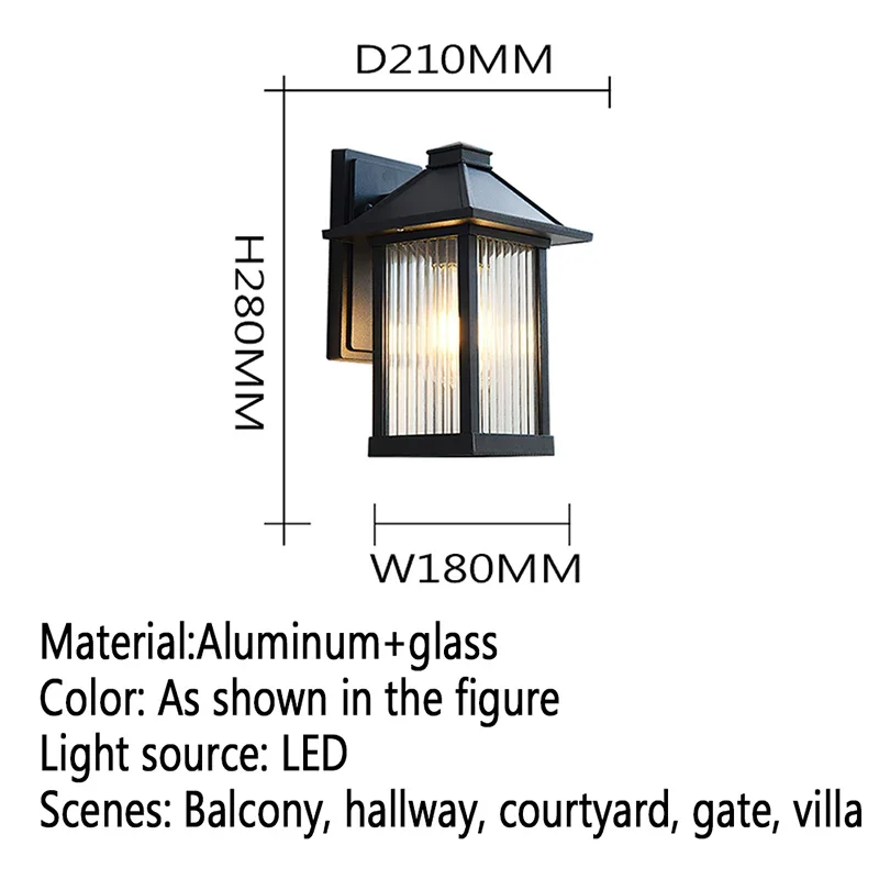 RONIN Contemporary LED Outdoor Wall Lamps Electric Simplicity Waterproof Balcony Hallway Courtyard Villa Gate Hotel