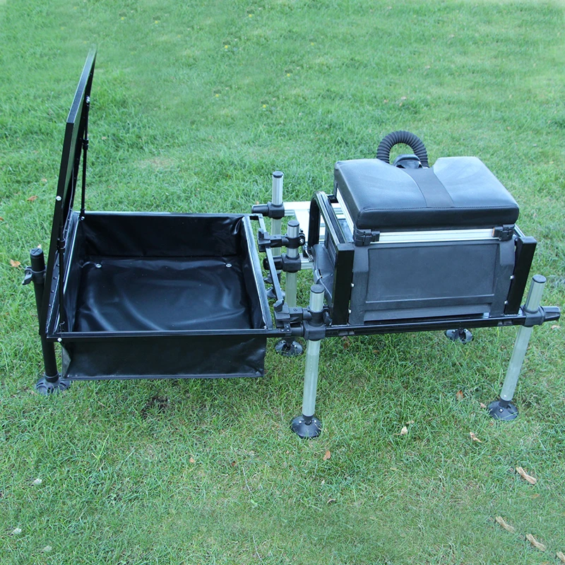 Selco Aluminum Fishing Tool Seat Box Drawers Footplate Carp Feeder Fishing Tool Seatbox Tray