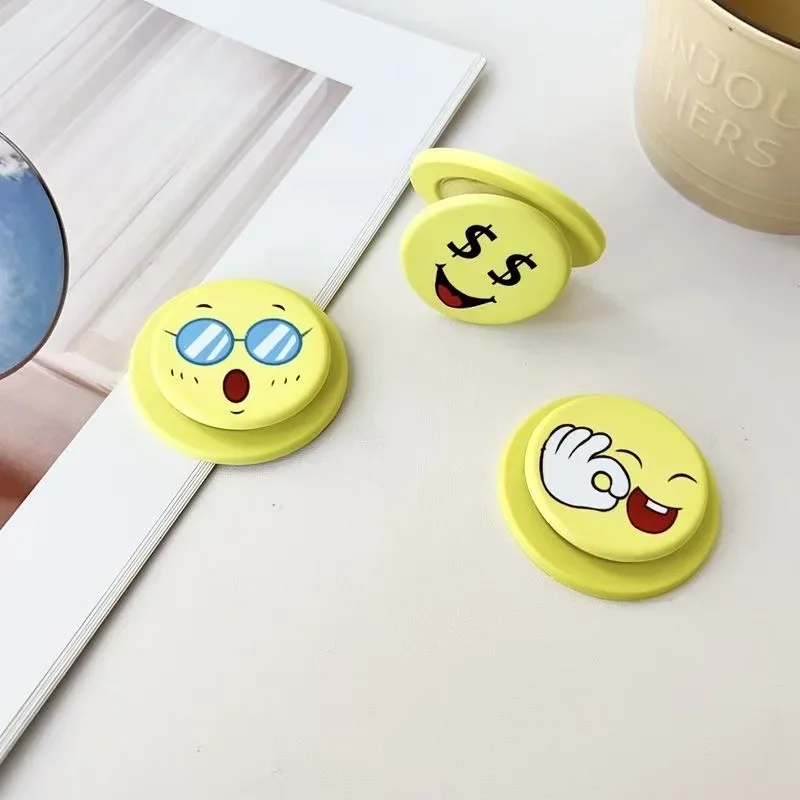 

Интересный, забавный и милый желтый смайлик Emoji магнитный держатель для телефона подходит для Apple 16/15 Samsung Series