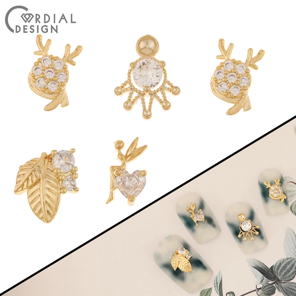 

Cordial Design 50 шт. кубический циркон/ювелирные изделия и компоненты/различные формы/DIY аксессуары для ногтей/натуральное позолота