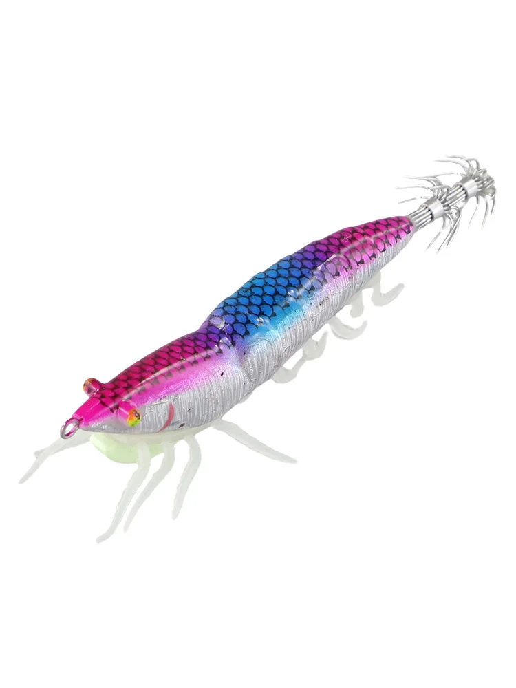 Squid Bait Squid Jigs Horizontal Luminous Webfoot Octopus Lure Wobbler Artificial Hard Bait Cuttlefish Hook Tackle Fishing Tools