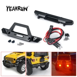 YEAHRUN Aluminum Alloy Front/Rear Bumper for Axial SCX24 AXI00002 JEEP Wrangler JLU 1/24 RC Crawler Car Truck Upgrade Parts