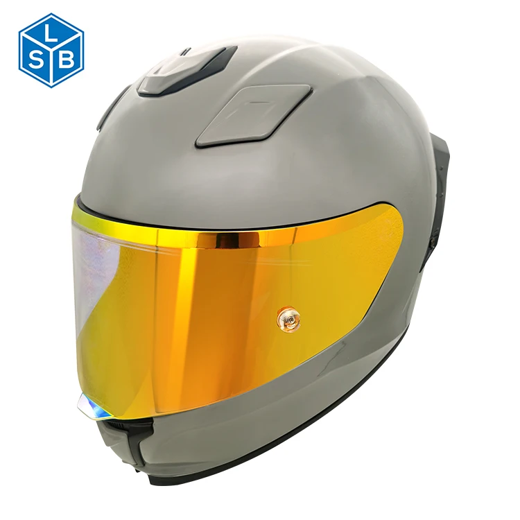 

Gray Colour Unisex Full Face Motor Cycle Helmet Cascos Classic Dot Certified Racing Motorcycle Helmets