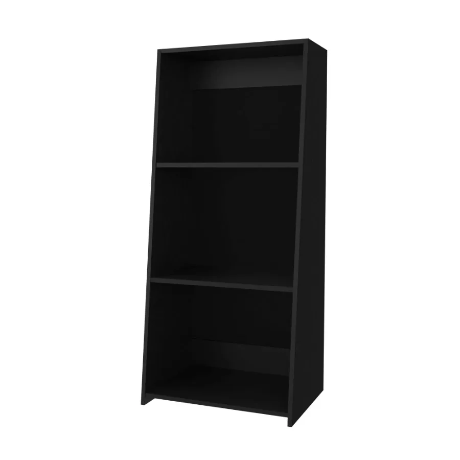 Black Bookcase with Three Shelf
