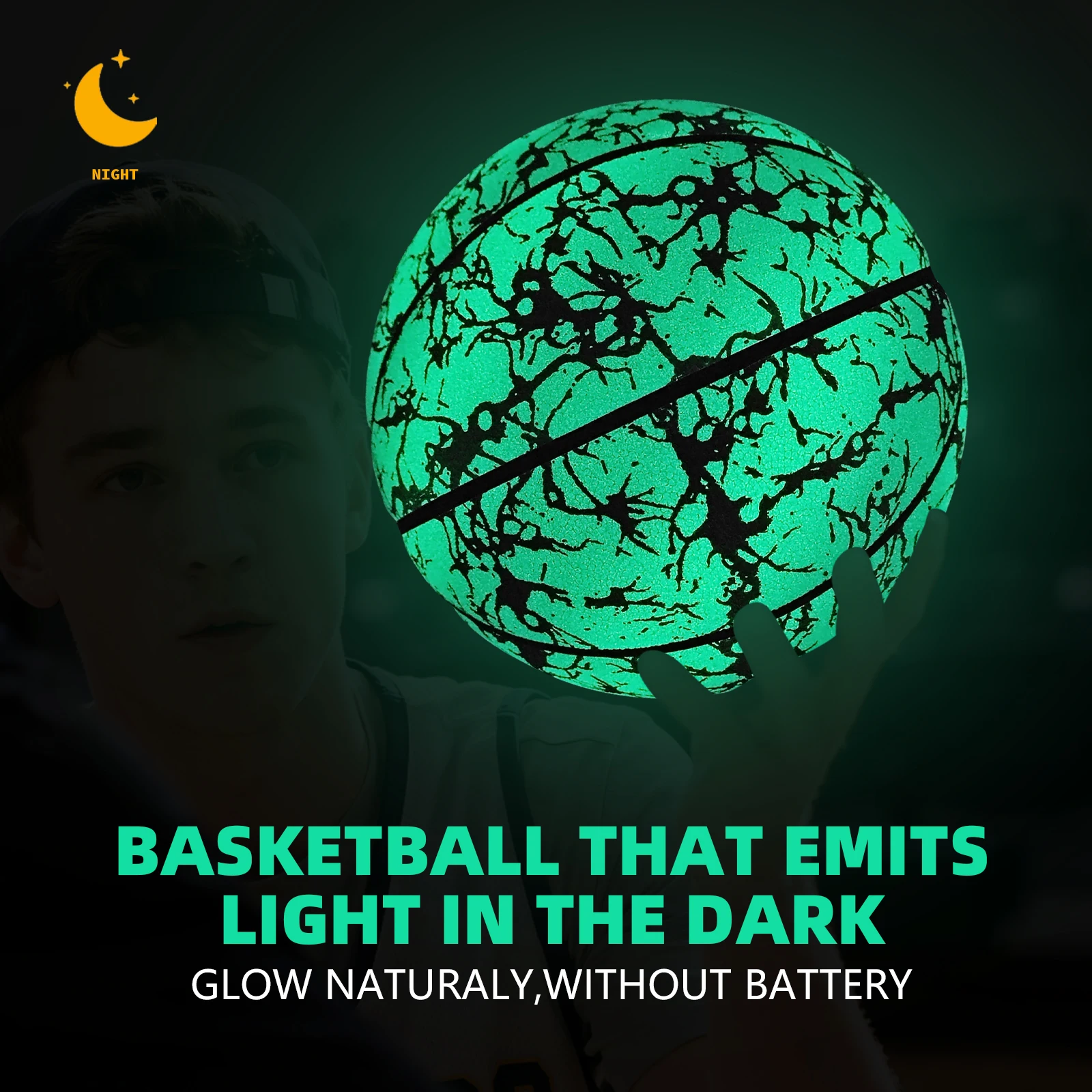 

Luminous Basketball For Teen Boys Girls Gifts Glow-In-The-Dark Ball Size 7 Outdoor Indoor Composite High Quality Ball Night Use