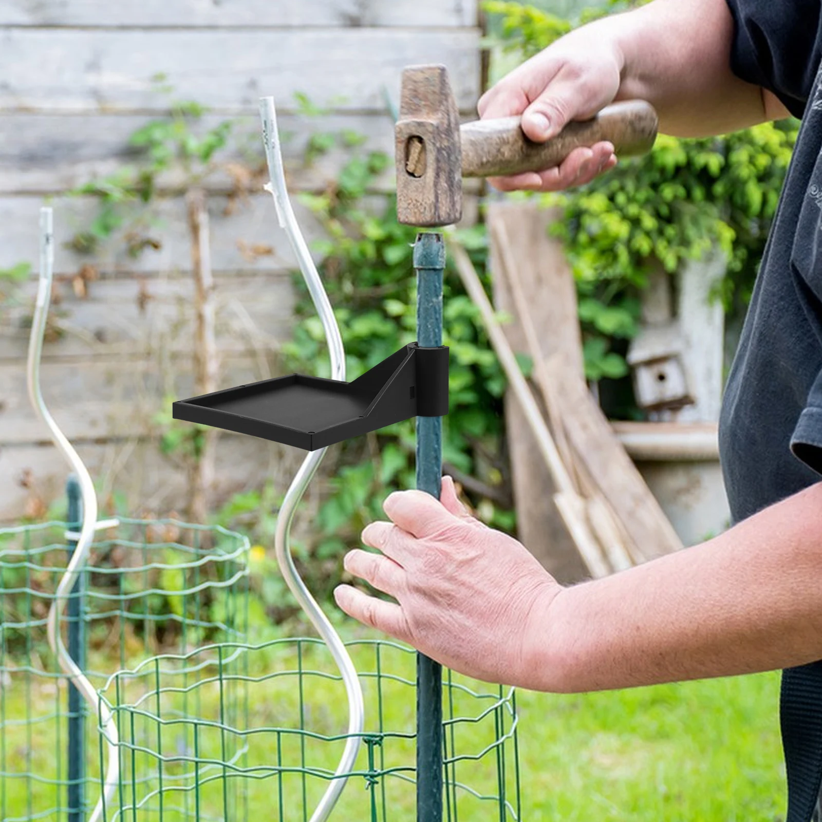 

Grow Tent Corner Frame Mounting Shelf Rack Pole Plant Bracket Black Accessories Shelves