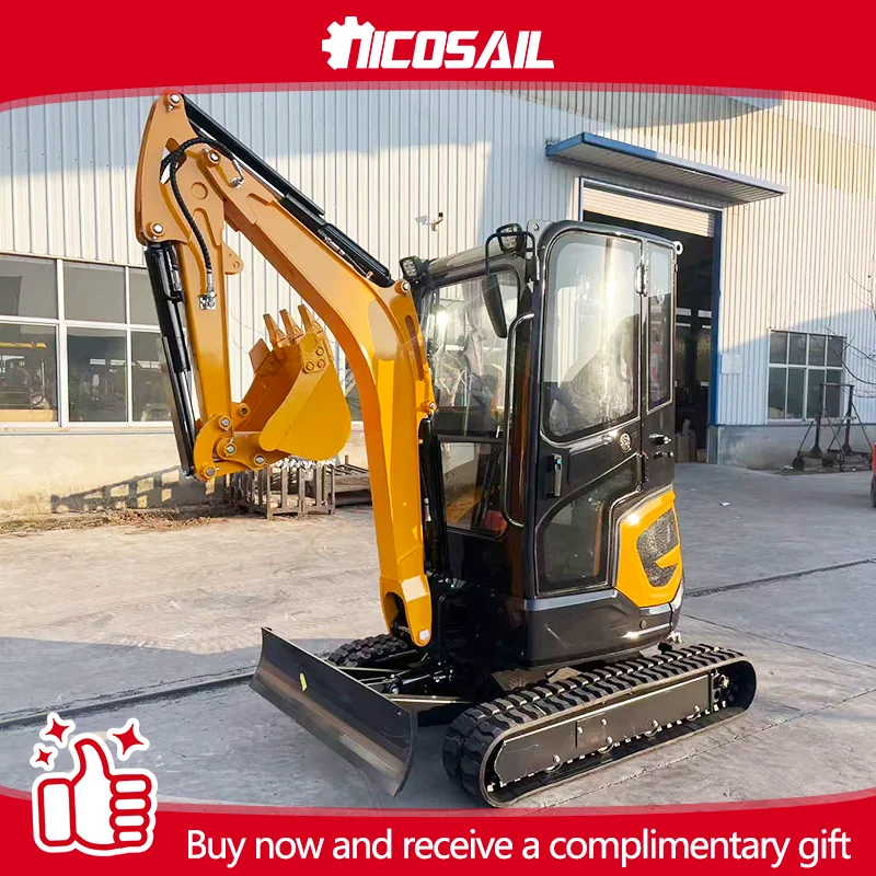 Nicosail OKW18 2 Ton 1.8 Ton Mini Excavator Easy Maintenance for Home Garden Farm Breeding & Construction