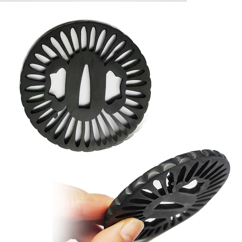 Japanese Sword Tsuba For Katana, Wakizashi, Iron Tsuba Guard, Chrysanthemum Theme, Sword Decoration,Samurai Sword Metal Fittings