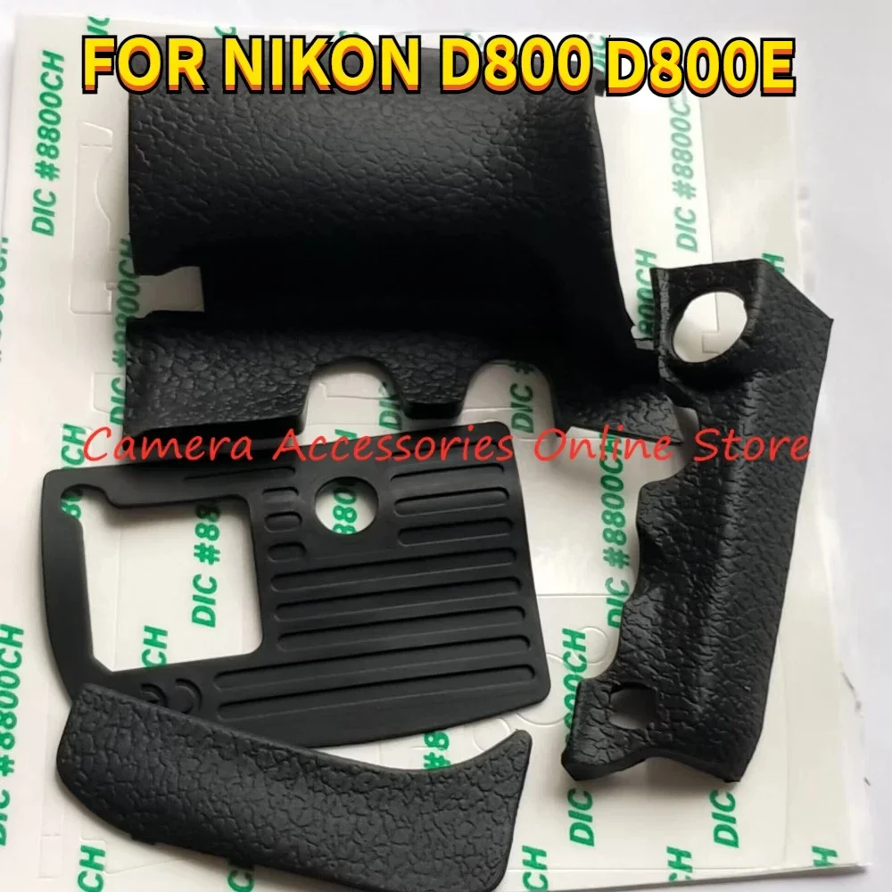 NEW 4PCS Body Rubber Set Grip Rubber+tape Unit For Nikon D800 D800E Camera Repart Part