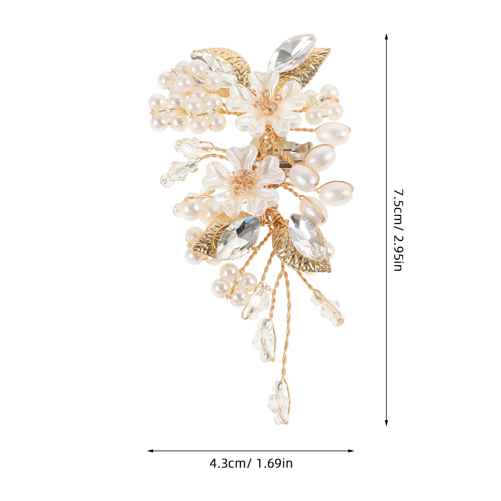 2Pcs Pearl Flower Shoe Clips Exquisite Fake Pearl Decorative Shoe Charms for Wedding Bridal Pumps Heels Accessories
