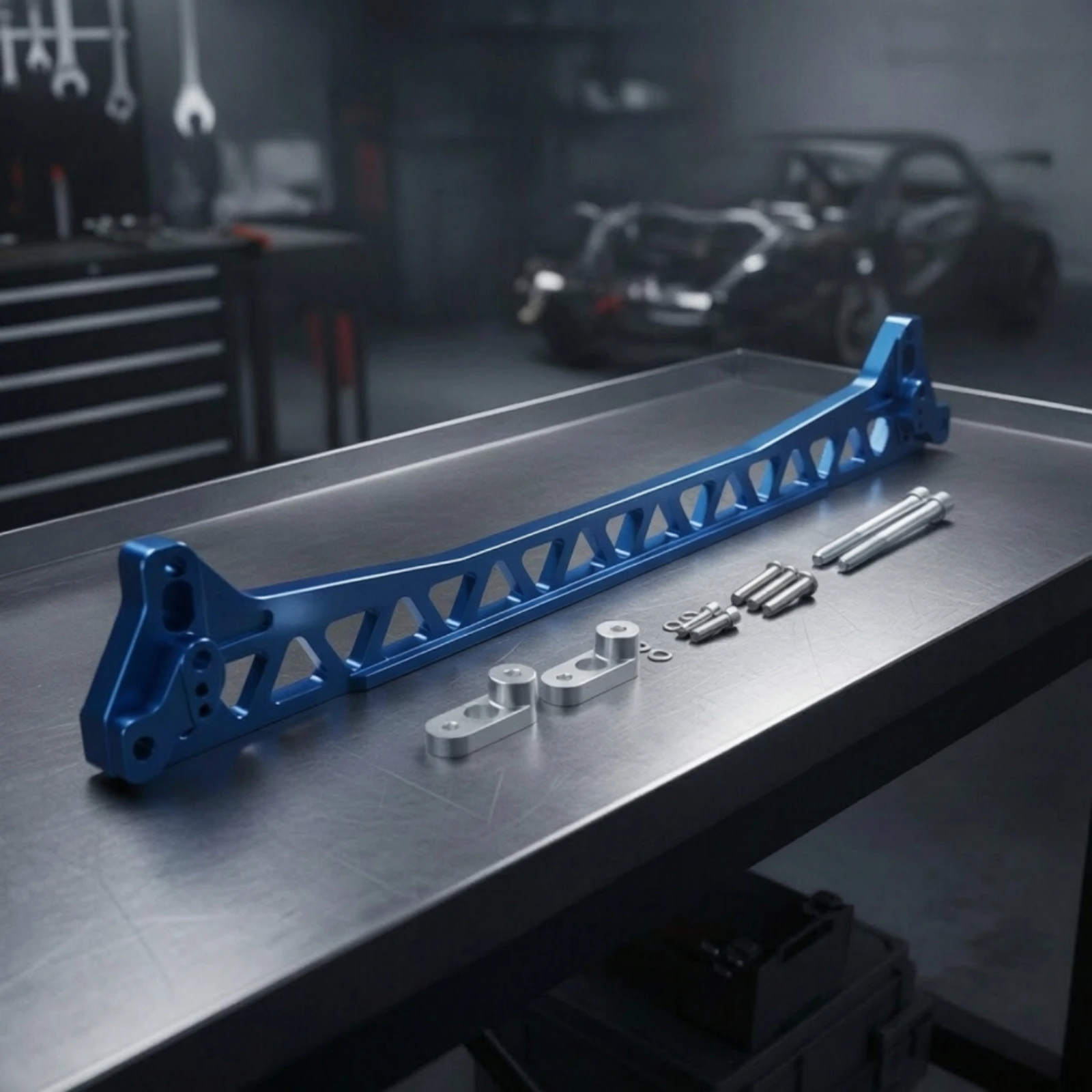 Chassis Brace with Hardware Lightweight Chassis Support Bar Rigid for Car Enthusiasts, Track Cars, Street Upgrades