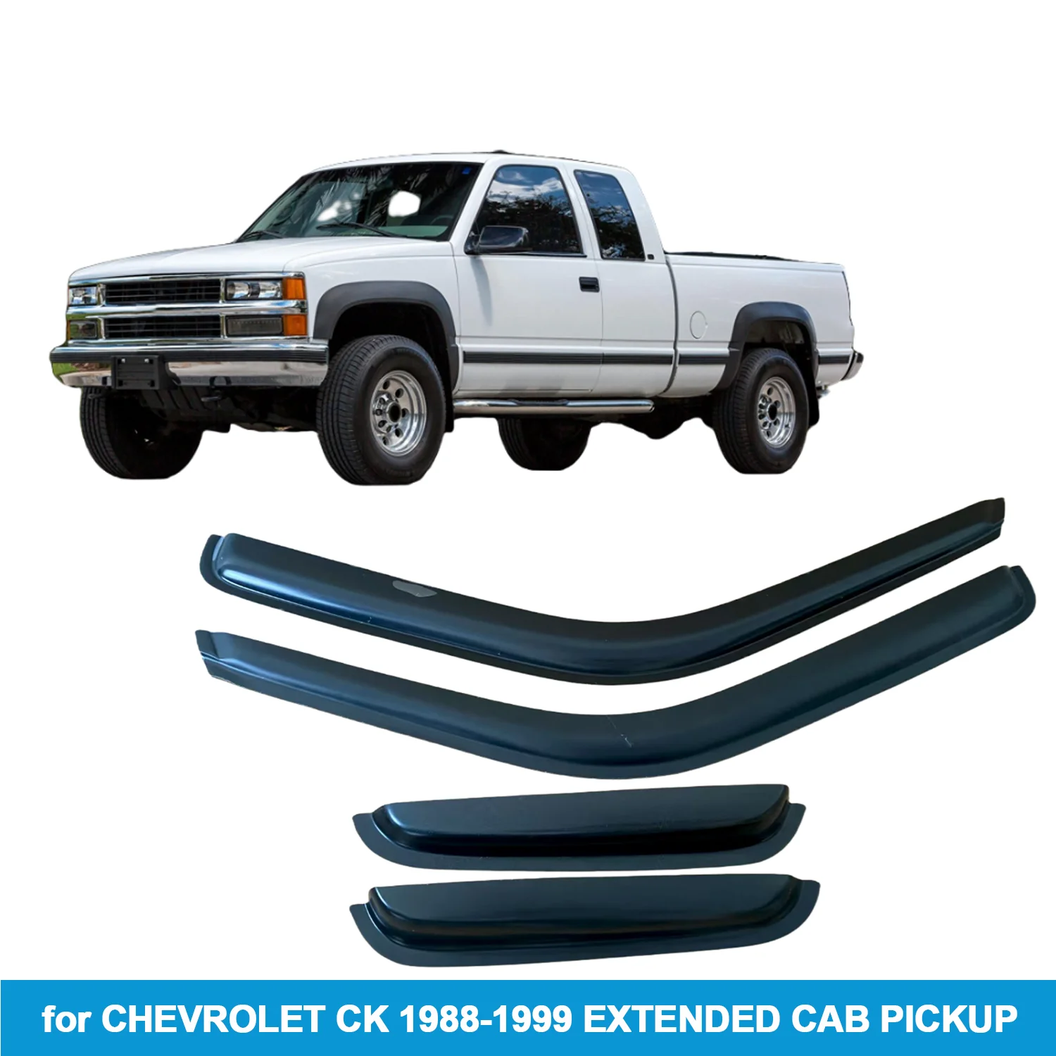 

Оконный козырек для CHEVROLET CK 1988-1999 EXTENDED CAB PICKUP, защита от дождя, боковой вентиляционный дефлектор, защита от атмосферных воздействий, лента для наружного крепления