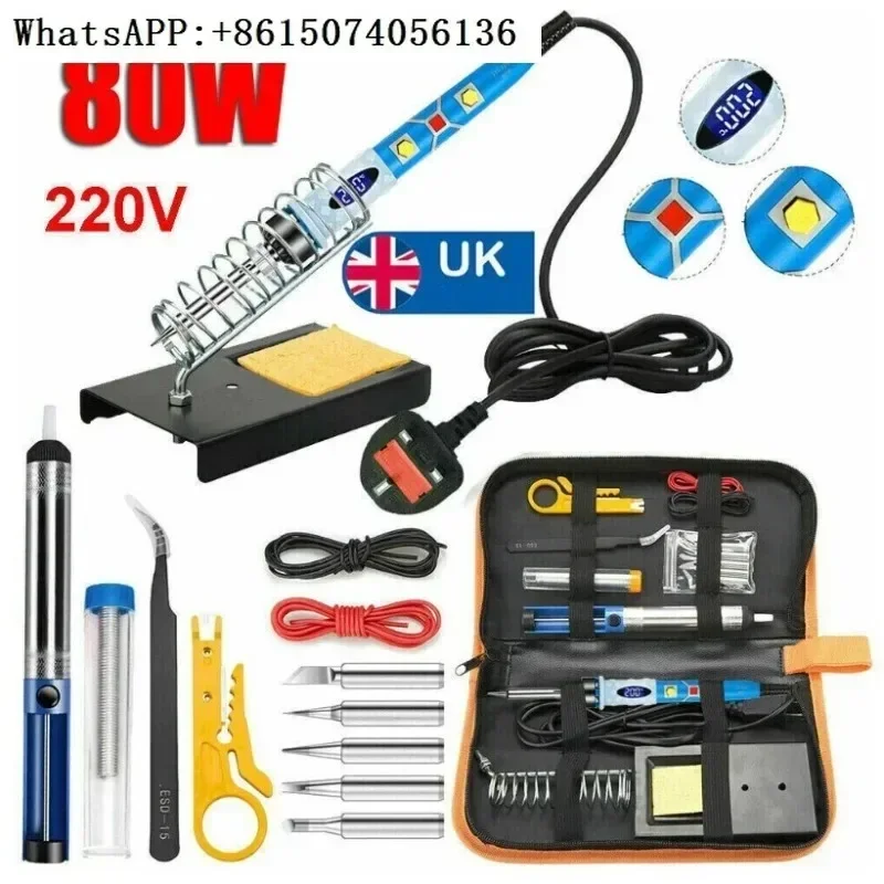 Temperature electric soldering iron set, adjustable temperature band switch, welding pen repair welding tool kit