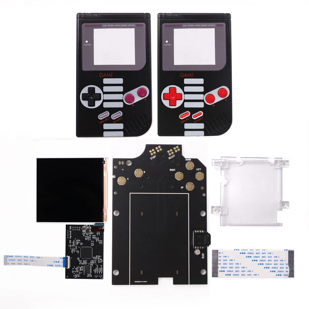 UV Pirint Customized Pre-cut Shell & OSD Version Q5 RIPS LCD Backlight Color Model iPS Screen Kit For Game Boy/DMG GBO