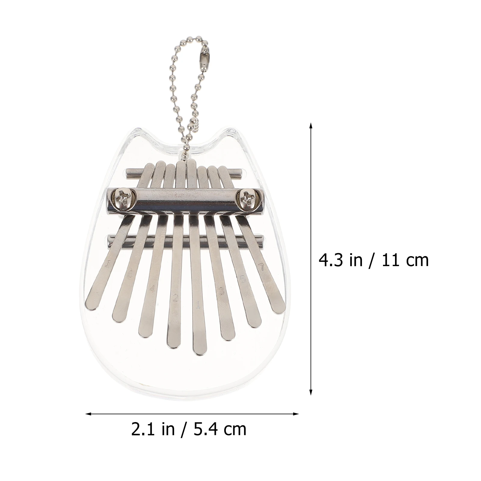 

1 set Mini 8 Keys Thumb Piano Acrylic Hand-held Portable Mbira Kids Musical Instrument Lightweight Piano Toy Gift