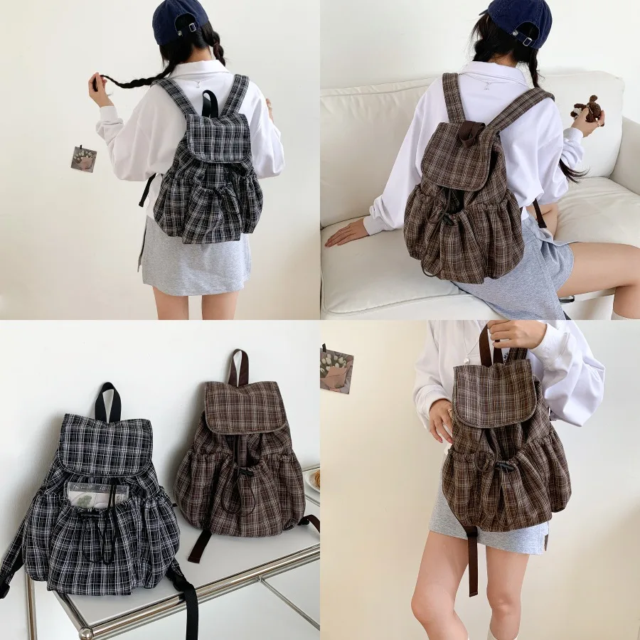 

【New style】Korean version autumn new casual literary pattern women's backpack high-end sense universal college student commutin