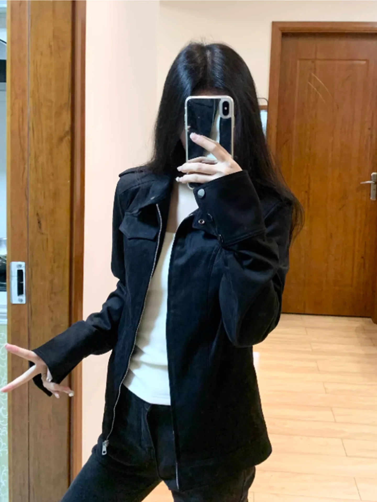 

Байкерские куртки, женская куртка, съемная весенняя куртка в корейском стиле с клапанами из перьев, многослойные облегающие пояса, шикарная клубная одежда, уникальный бархат