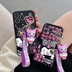 Per Samsung Galaxy A12 A11 A71 A51 A52 A22 A02s A32 A13 A53 A03s A04s A20s A33 A73 A23 Naught Kuromi Case con portachiavi