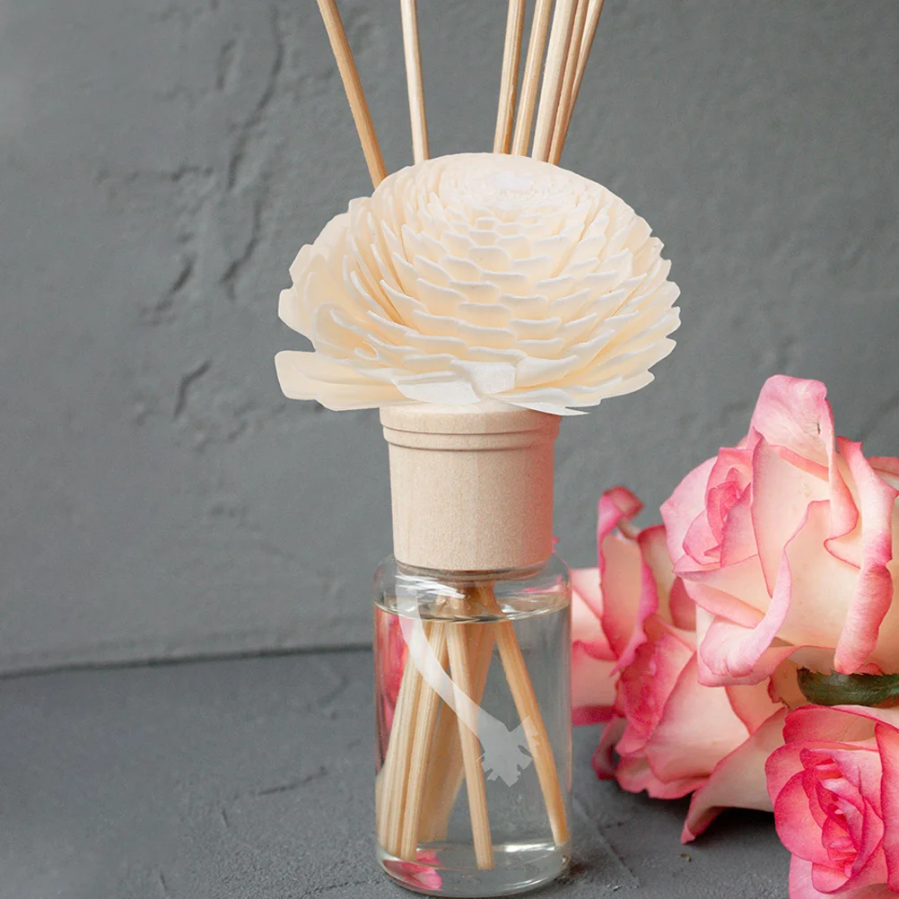 

Ароматический диффузор с тростью, бутылка с хлопковой веревкой, деревянная крышка, минималистичный ароматический декор для домашнего офиса, автомобиля, эфирное масло