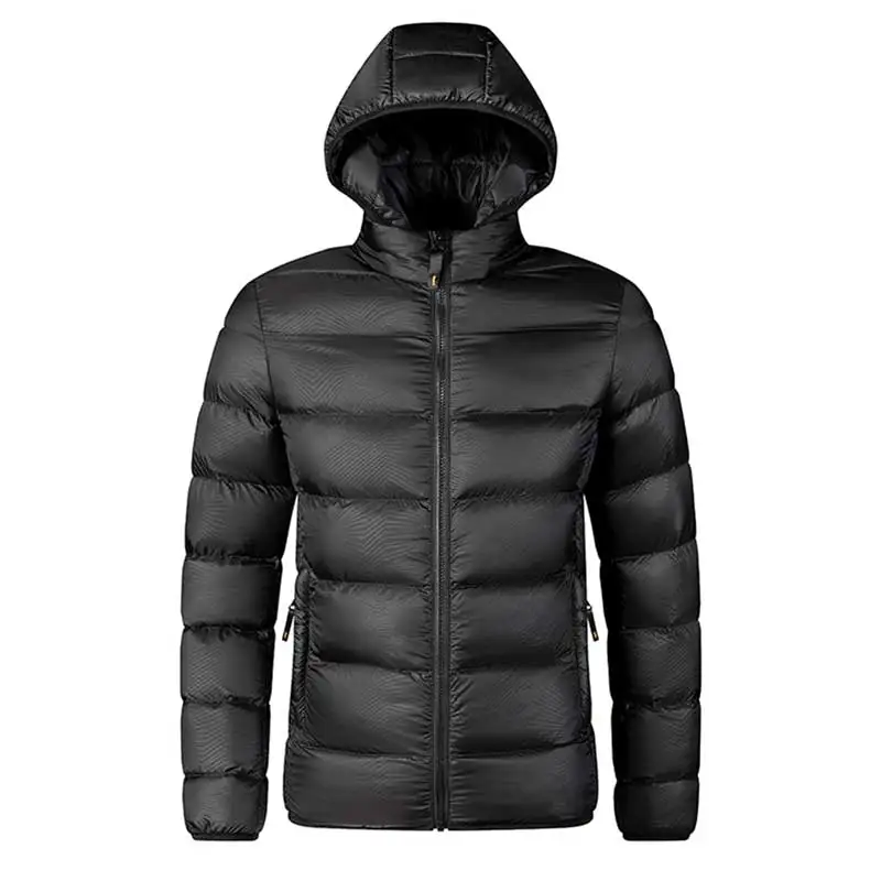 Parka con capucha gruesa de felpa para hombre, abrigo Cálido impermeable a prueba de viento, chaqueta informal para exteriores, alta calidad, Invierno