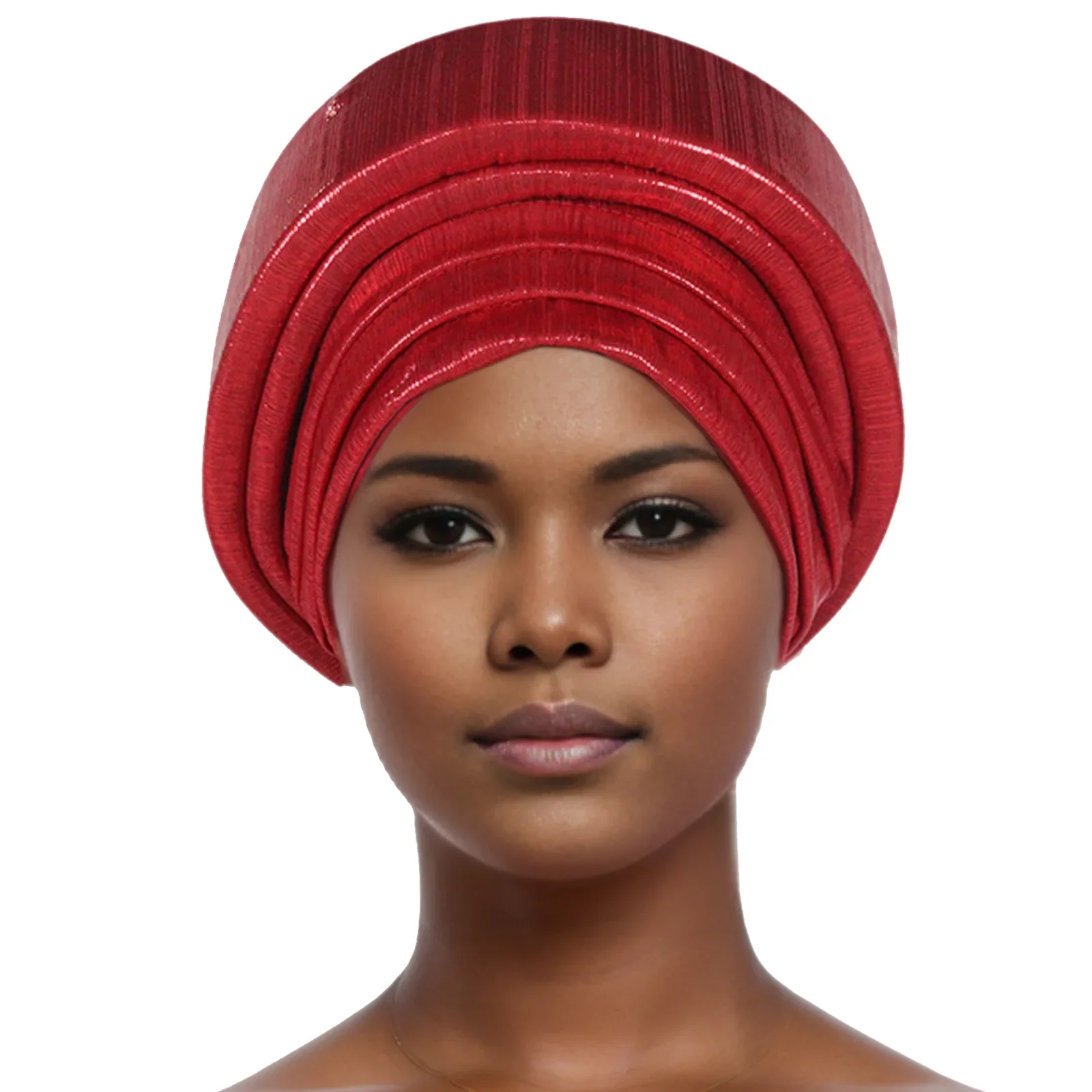 Fashion Glitter Turban Cap for Women African Auto Gele Headtie Female Head Wraps Nigeria Lady Headwear Muslim Headpiece Turbant