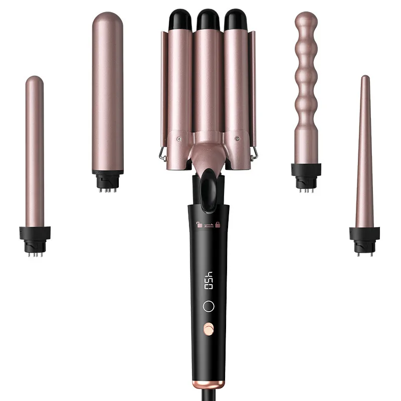 

Amazon cross-border multi-functional head changer curling iron LCD display smart 5-in-1 tube changer curling iron modeling