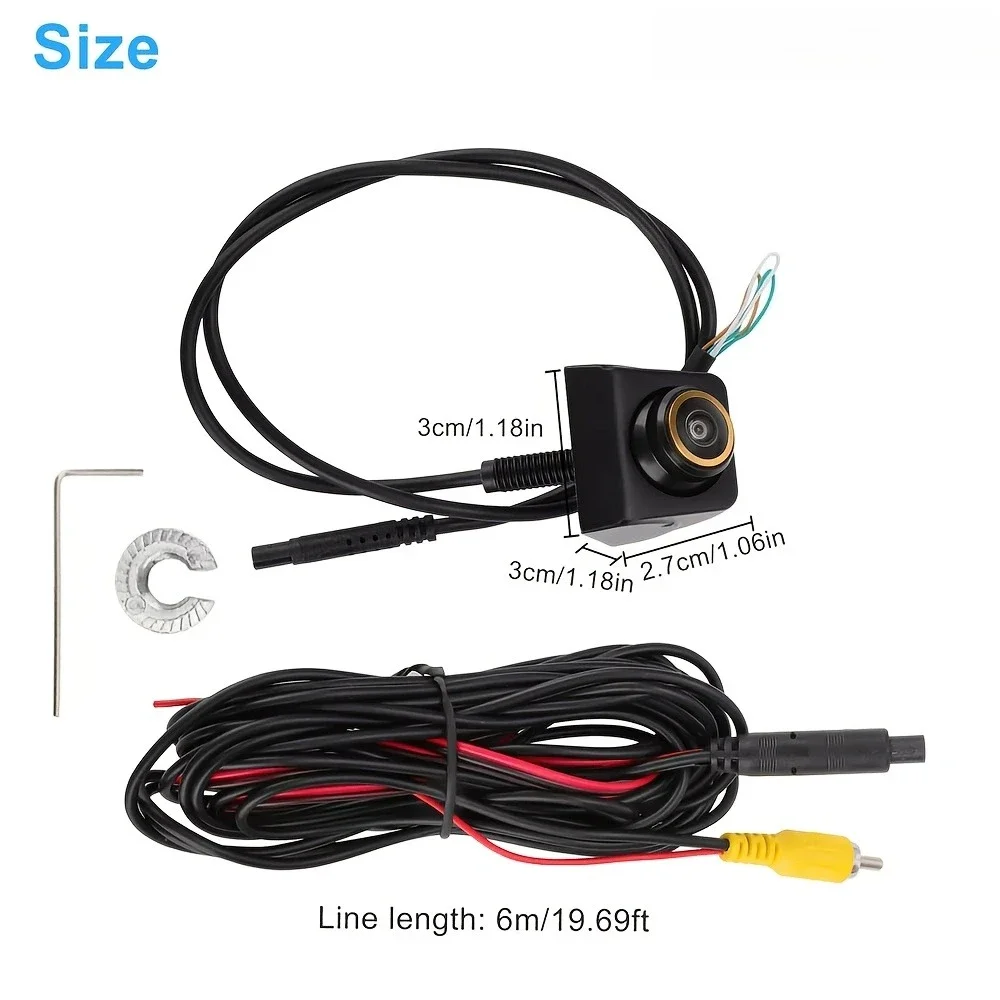 HD Car Rear View Backup Camera | Reverse Parking Camera for Front/Side/Backup View, Video Resolution, Universally Applicable