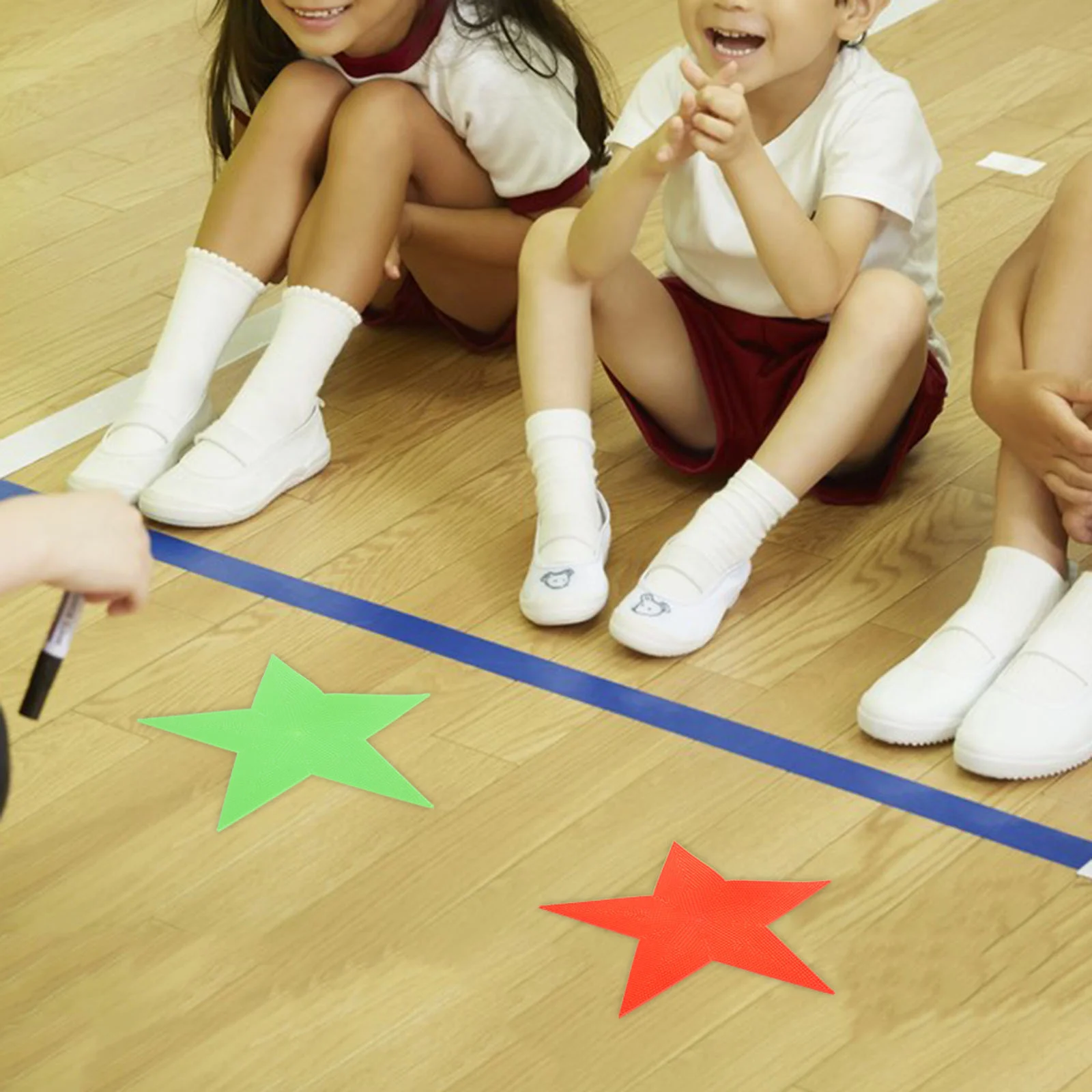 4-delige anti-tapijtmarkeringen pijl vloervlekken gym behendigheid boren voetbal hockey basketbal trainingshulpmiddelen veilig