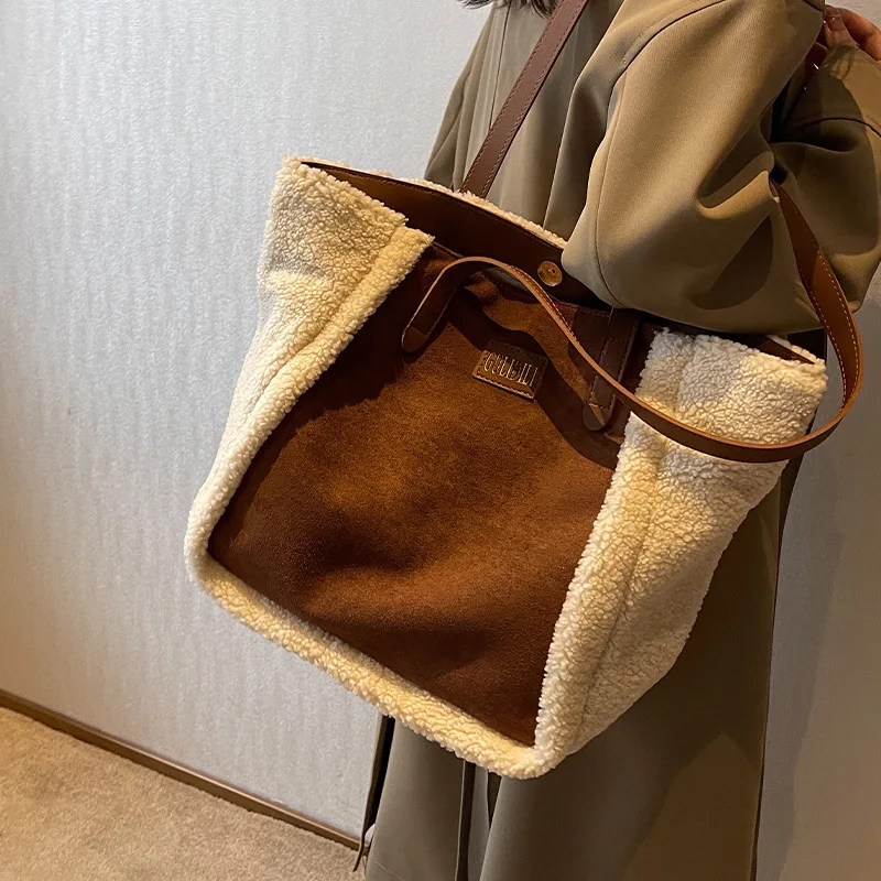 Bolso de hombro de gran capacidad para mujer, bandolera Simple Mori Ins, informal, de moda, nueva tendencia de otoño