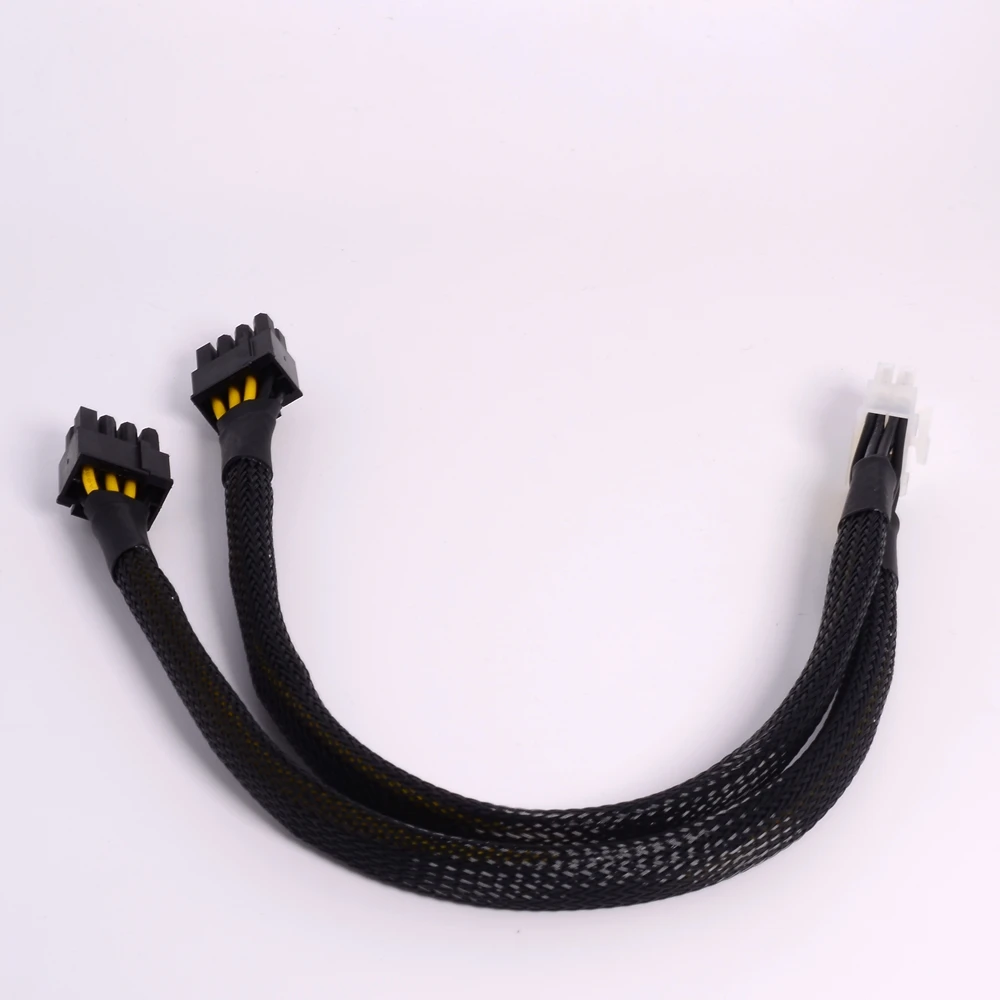 20cm Braided Y-Splitter GPU Adapter Cable PCIe 8 Pin Female To Dual 2X8 Pin(6+2) Male PCI Express Power Adapter Extension Cable