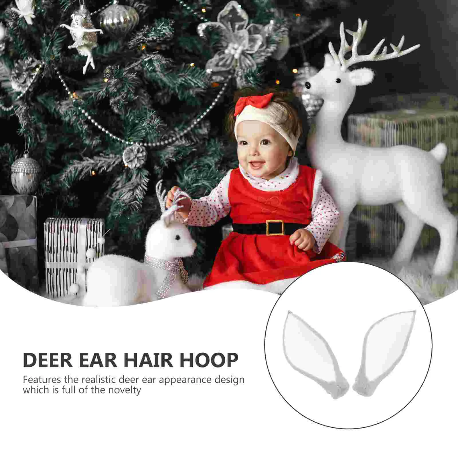 Cool Artificial Deer Ears Hair Barrettes Decorative Headdress Accessory Props Slippers Fur Costumes