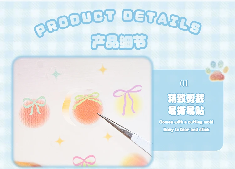 TIANZI 24-Sheet Kawaii Creative Fruit Theme Die Cut Stickers Book for DIY Scrapbooking Handmade Aesthetic Diary Stickers
