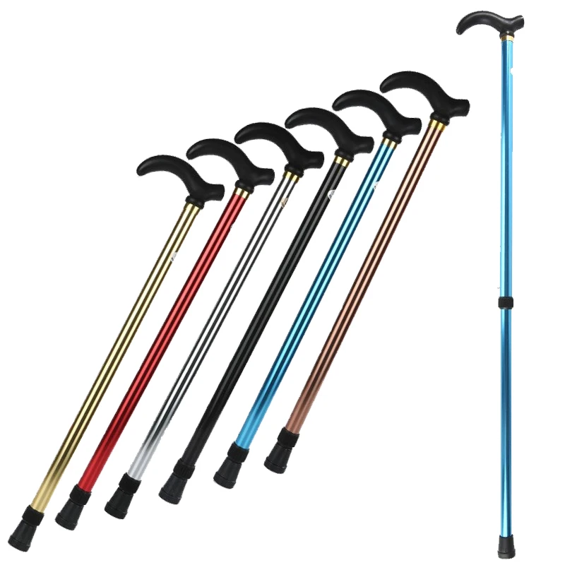 

Hot Sale 2 Section Hiking Pole Telescopic Walking Stick For Elderly Lightweight Aluminum Alloy Folding Crutch Cane Factory Price
