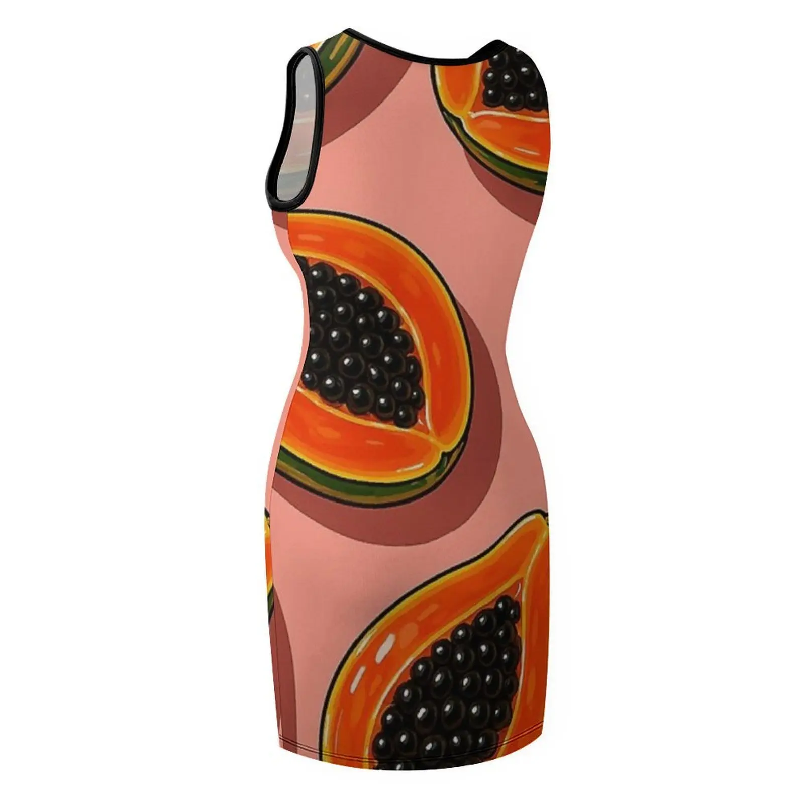 تصميم البابايا الصيفي الملون - فاكهة البرتقال الاستوائية العصيرة الجمالية، Zesty Y2K Fruit Art & Summercore Energy Vibes بدون أكمام #5