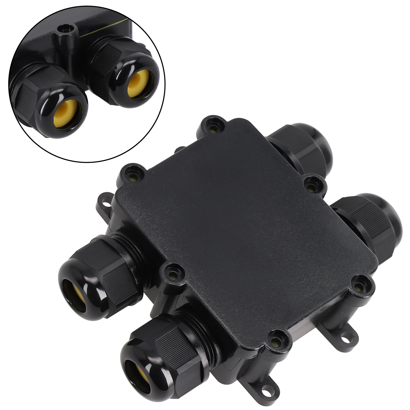 

Распределительная коробка с кабельной втулкой, 4-сторонние аксессуары, черное соединение, розетка H, H-Box, запасные части из ПВХ, новинка