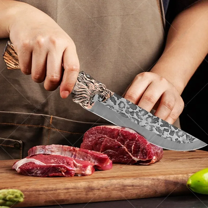 WXCOO Forged Kitchen Chef Knife Set Stainless Steel Meat Fish Fruit Vegetables Slicing Knife Butcher Boning Cleaver Knives