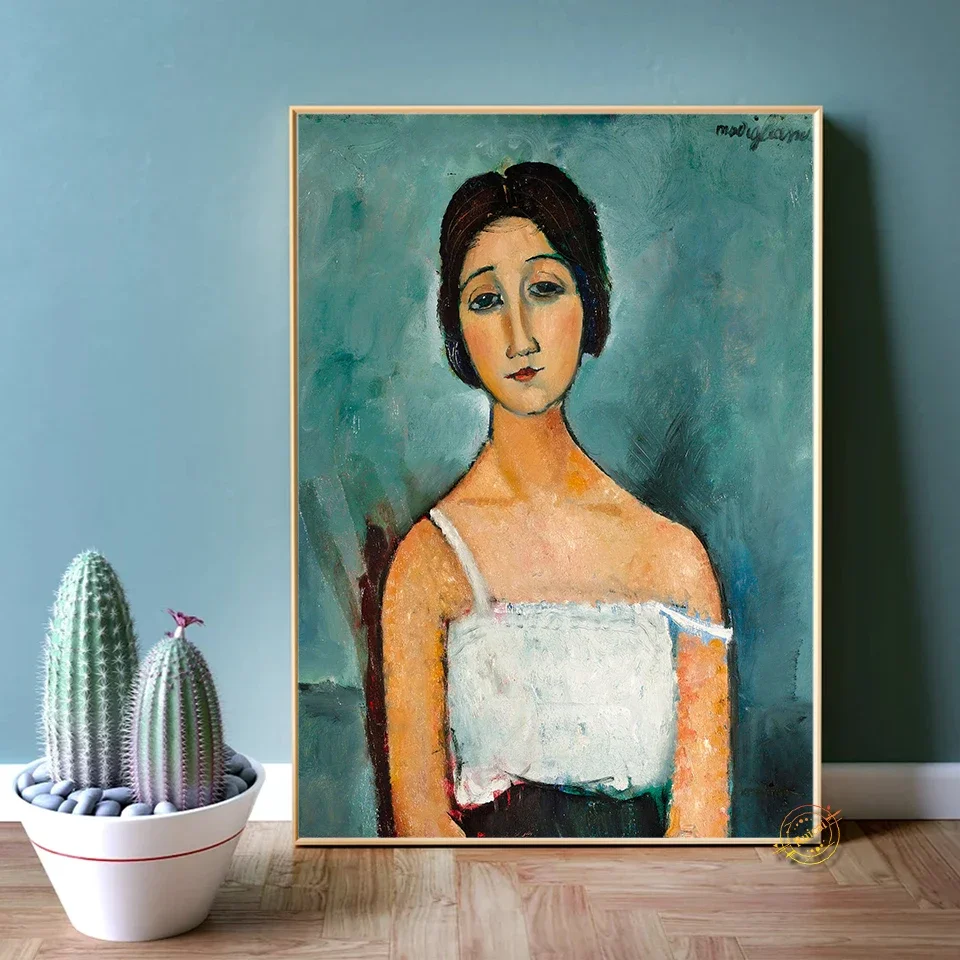 Amedeo Modigliani امرأة المشارك مجردة قماش الفن طباعة اللوحة جدار صور لغرفة المعيشة ديكور المنزل هدية #2