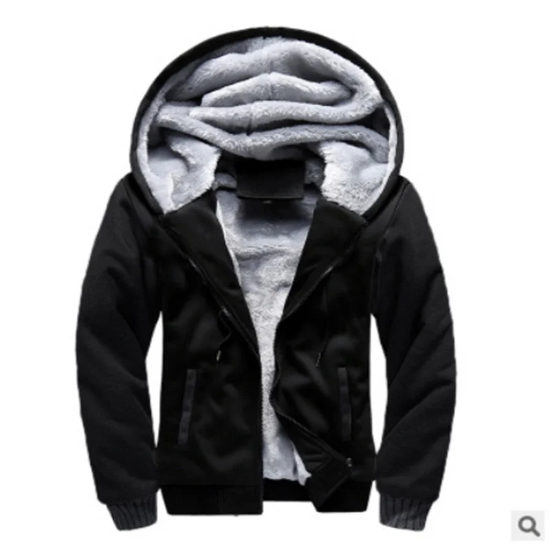 Men\'s Fashion Winter Camouflage Hooded Sweatshirts Cardigan Man Plush Thickened Warm Hoodies Jackets Coats