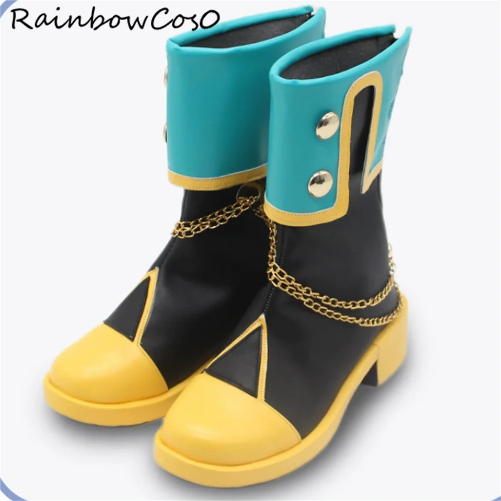 朝比奈まふゆコスプレ靴ブーツゲームアニメカーニバルパーティーハロウィンクリスマスRainbowcos0W4420