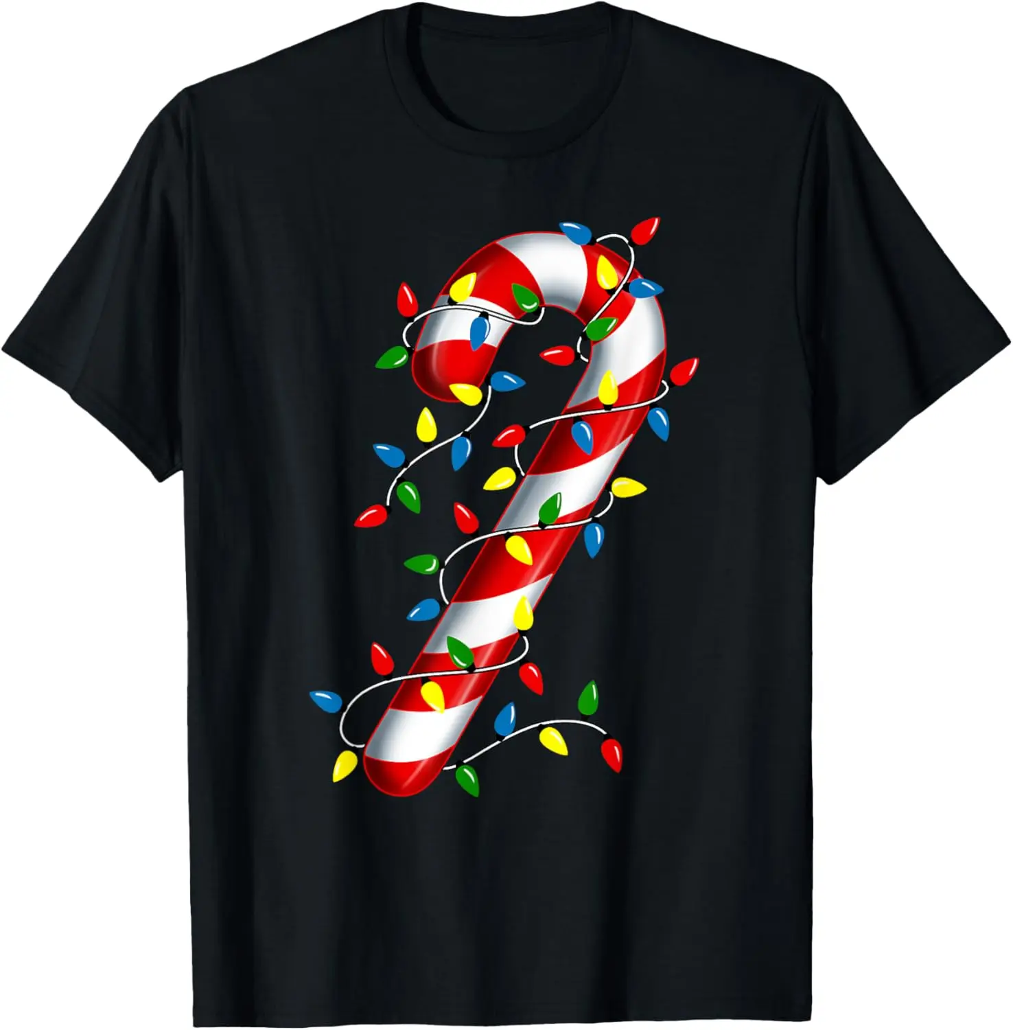 Candy Cane Merry and Bright Christmas Lights Candy Costume T-Shirt