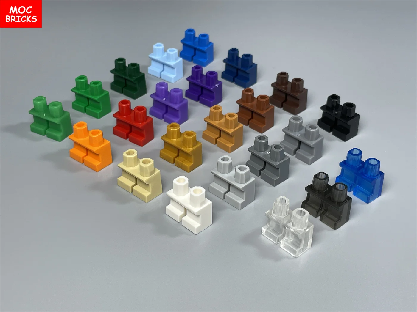 20 قطعة/الوحدة MOC الطوب متعدد الألوان السراويل فستان قصير الساقين فارغة الجسم تجميع اللبنات الجسيمات اللعب دمية بلاستيكية