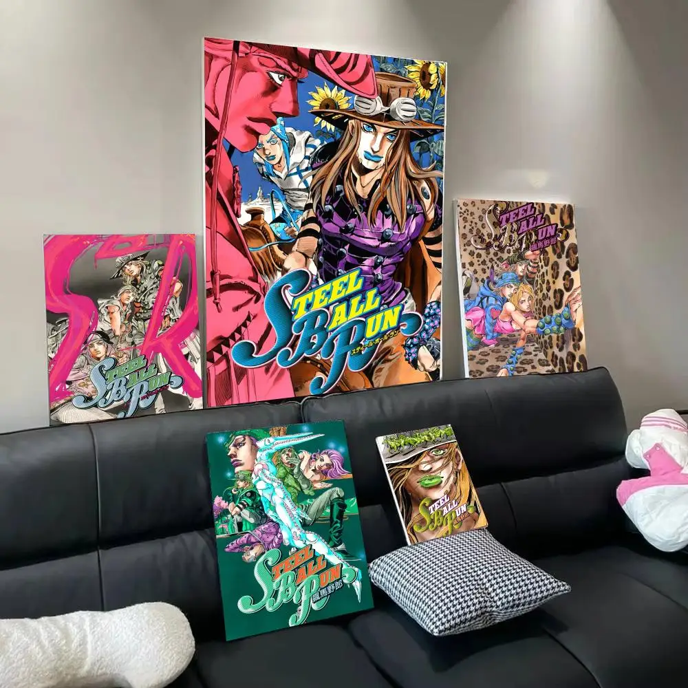 Comics J-JoJo S Bizarre Adventure Poster Modern  Wall Art Aesthetic Minimalist Bedroom Decor Cafe Home Gift