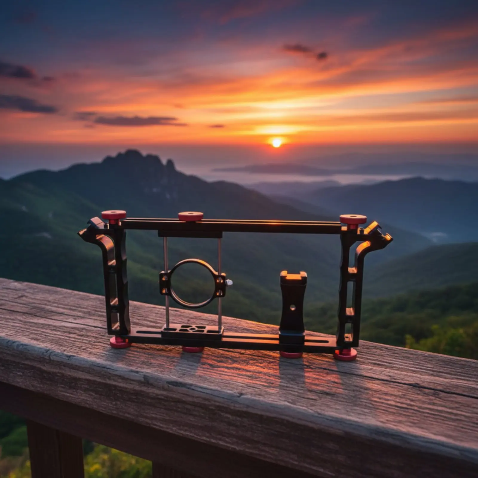 

Dual Handle Phone Holder Live Broadcasting Universal Phone Holder Mobile Phone Recording Rig Aluminum Alloy Cold Shoe Mount