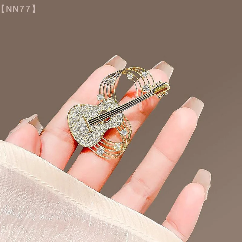 แฟชั่นเพลงหมายเหตุเข็มกลัดสําหรับหญิงสาว Musical Note Lapel Pin หรูหราอเนกประสงค์เงา Corsage เสื้อผ้าอุปกรณ์เสริมของขวัญ