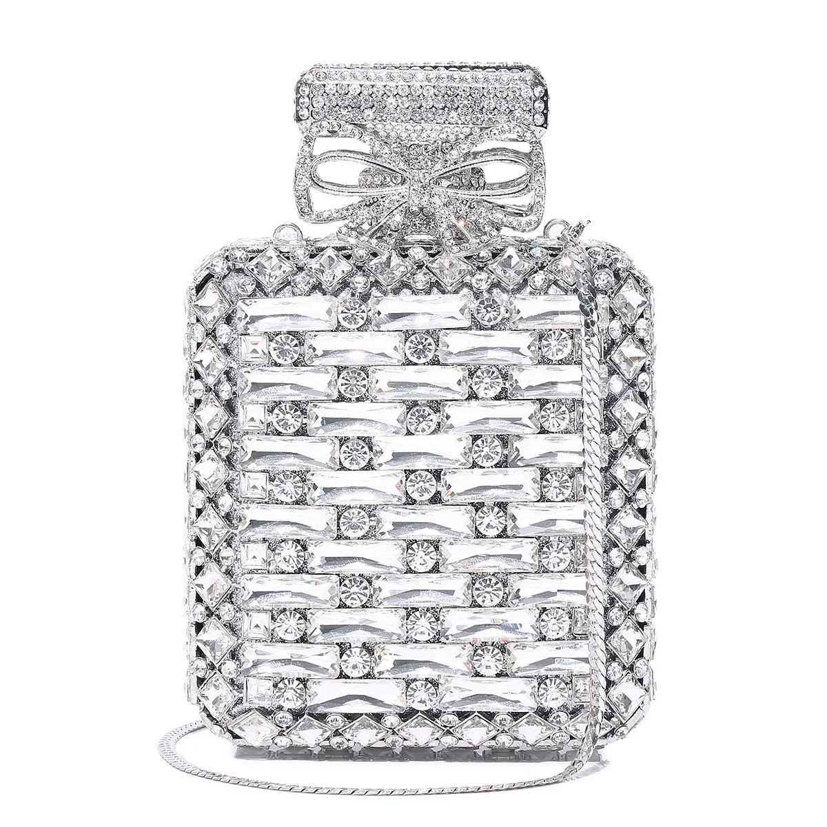 

Fashion Bridal Wedding Party Purse Women Evening Party Good Quality Handbag Diamonds Luxury Clutches Elegant Crystal Purses